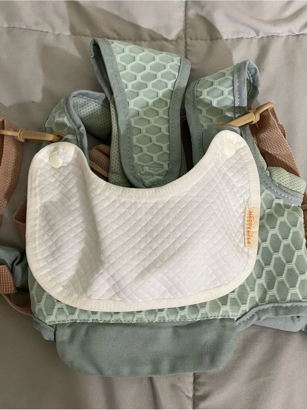 NWT Happy Walk 4-in-1 Baby Walking Harness Assistant Mint Green Tan